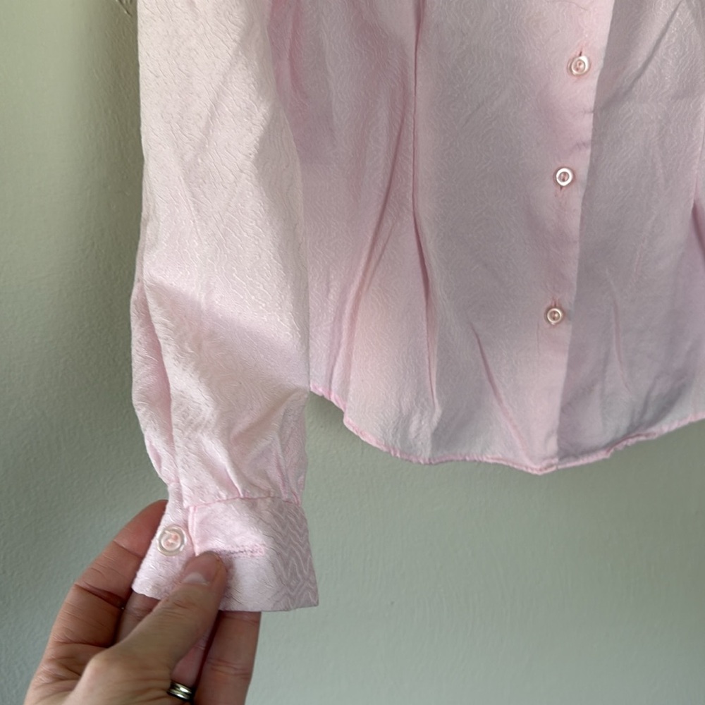 Vintage California Connection Pink Ruffled Women's Coquette Top small - Picture 4 of 7